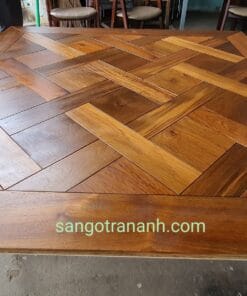 Sàn gỗ Teak Myanmar ghép hoa văn bản lớn 1200x1200