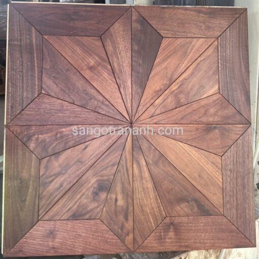 Sàn gỗ Walnut ghép hoa văn 600x600