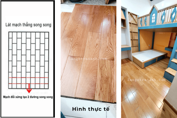 lát sàn tự nhiên kiểu song song