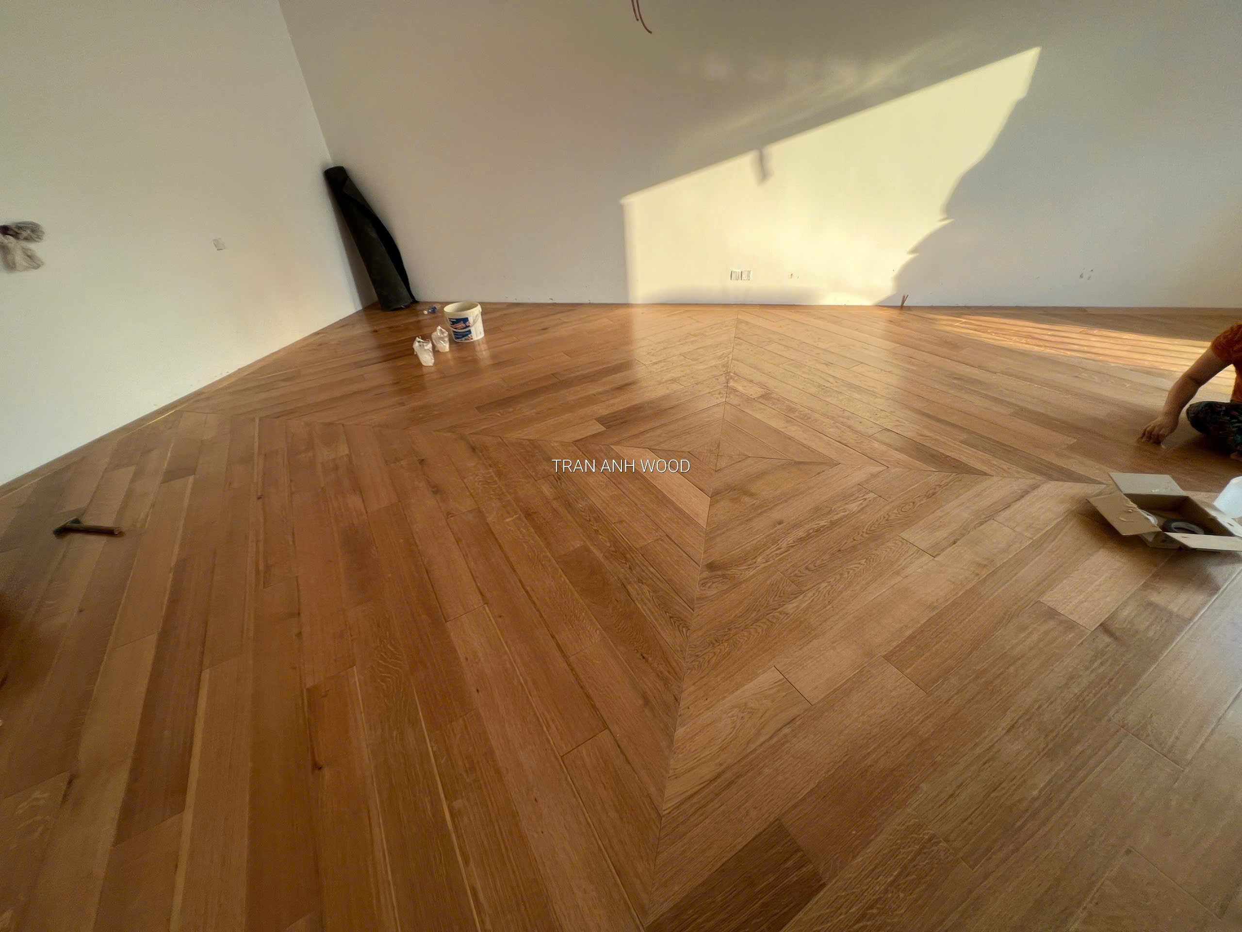 Sàn gỗ Sồi - Trần Anh thi công